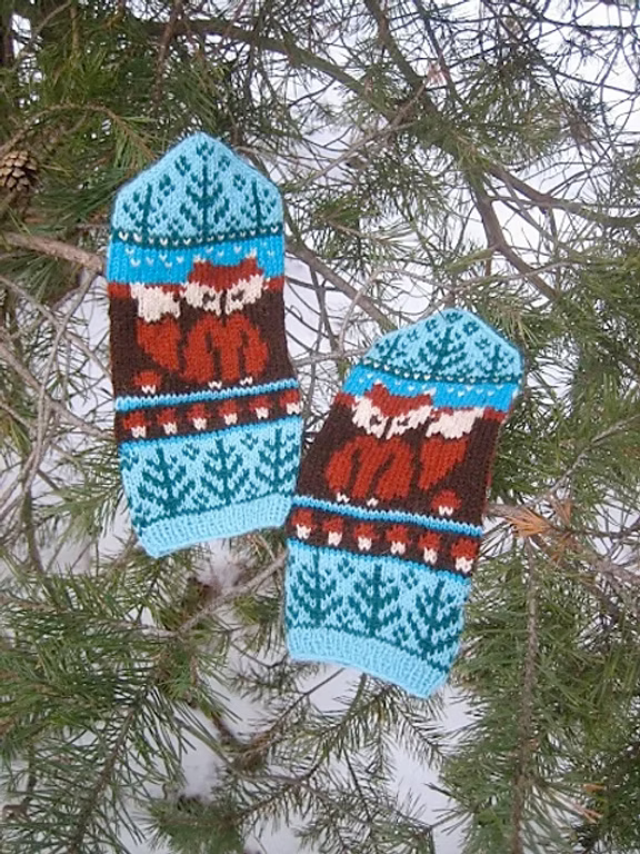 Foxes Mittens