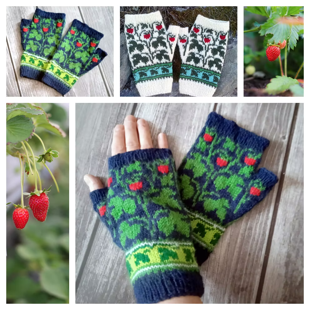 Wild Strawberry Mitts