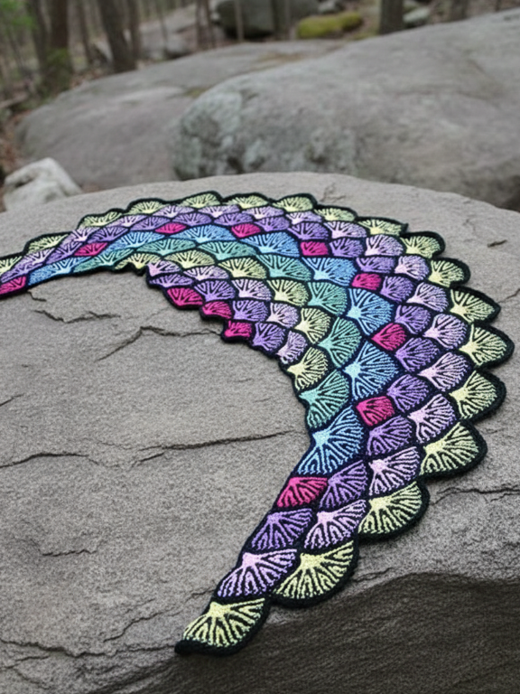 Shawl on stone forest